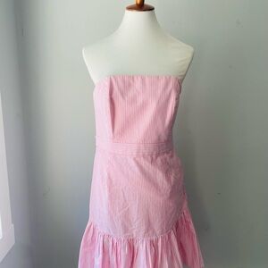 Vineyard Vines Pink Strapless Dress Kentucky Derby Collection